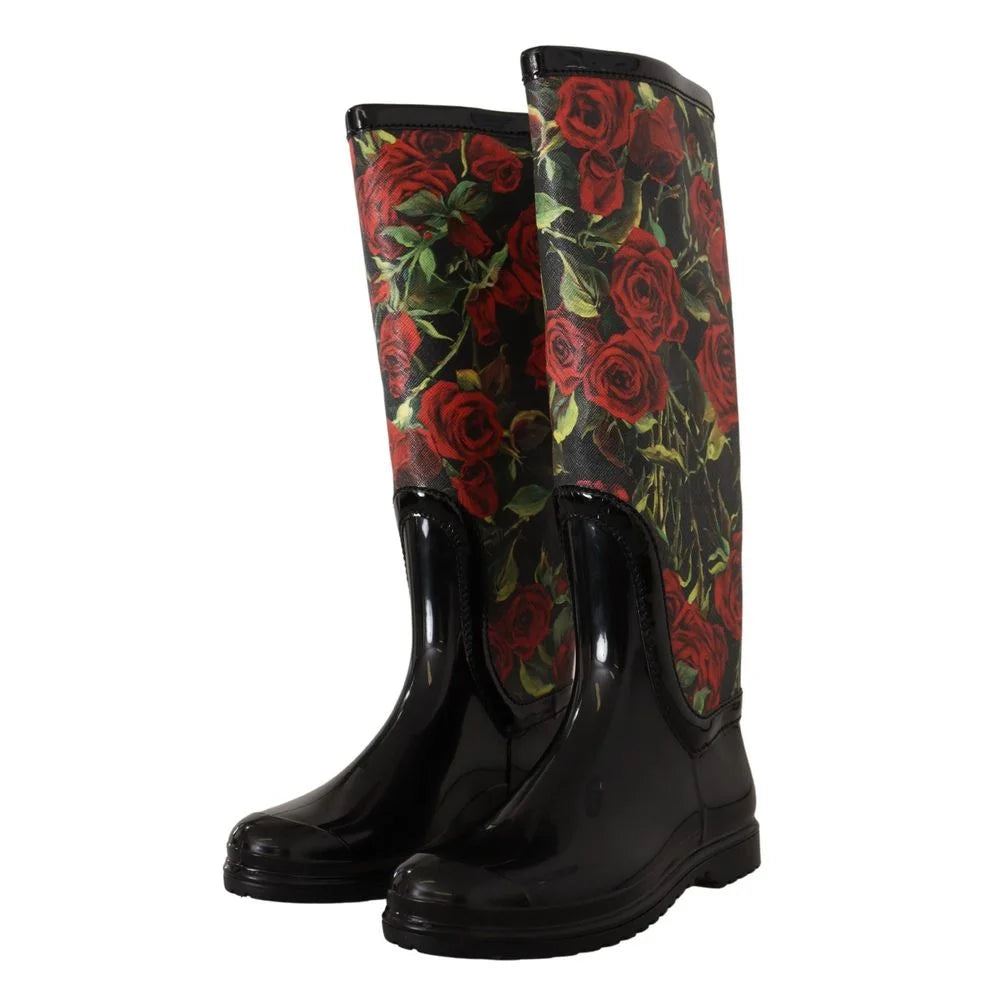 Dolce & Gabbana Black Polyvinyl Rain Boots - EU36/US6