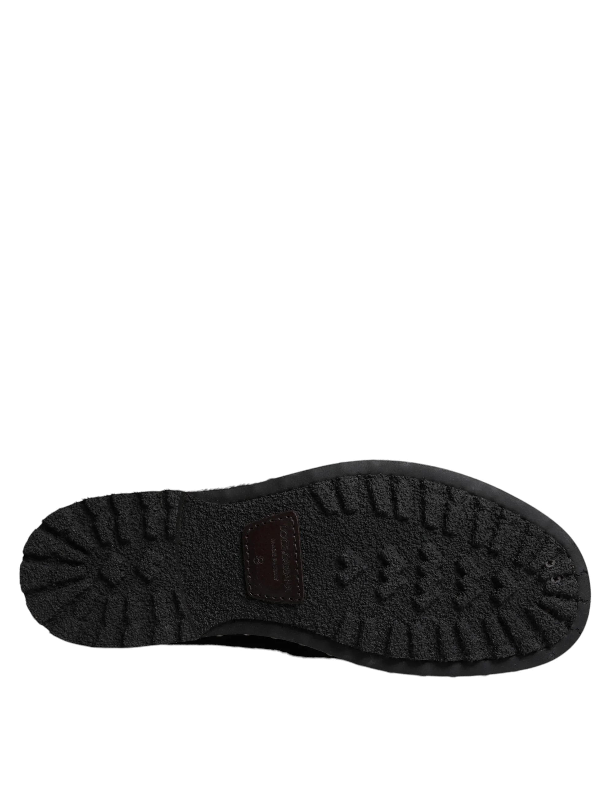 Dolce & Gabbana Black Pony Style Leather Mid Calf Boots Shoes - EU42/US9 - Boots