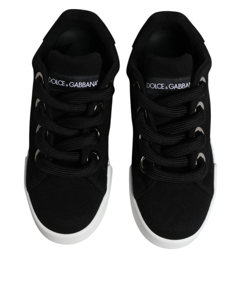 Dolce & Gabbana Black Portofino Low Top Sneakers Shoes - EU37/US7 - Sneakers