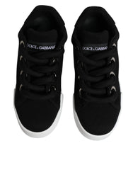 Dolce & Gabbana Black Portofino Low Top Sneakers Shoes - EU37/US7 - Sneakers
