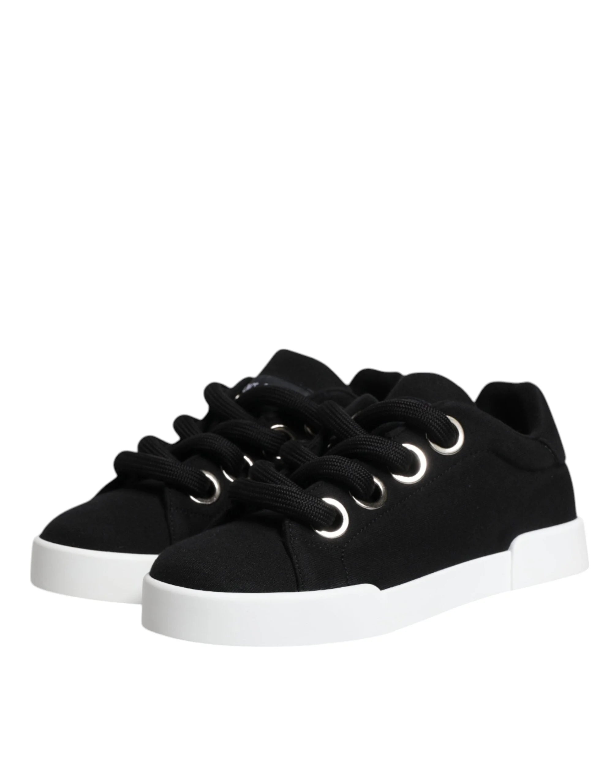 Dolce & Gabbana Black Portofino Low Top Sneakers Shoes - EU37/US7 - Sneakers