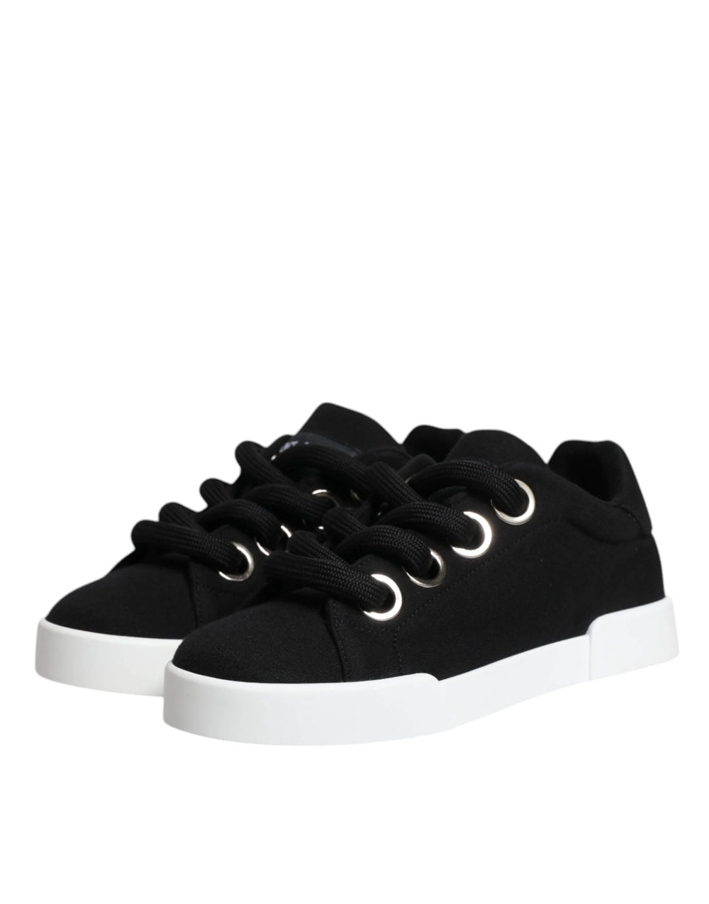 Dolce & Gabbana Black Portofino Low Top Sneakers Shoes - EU37/US7 - Sneakers