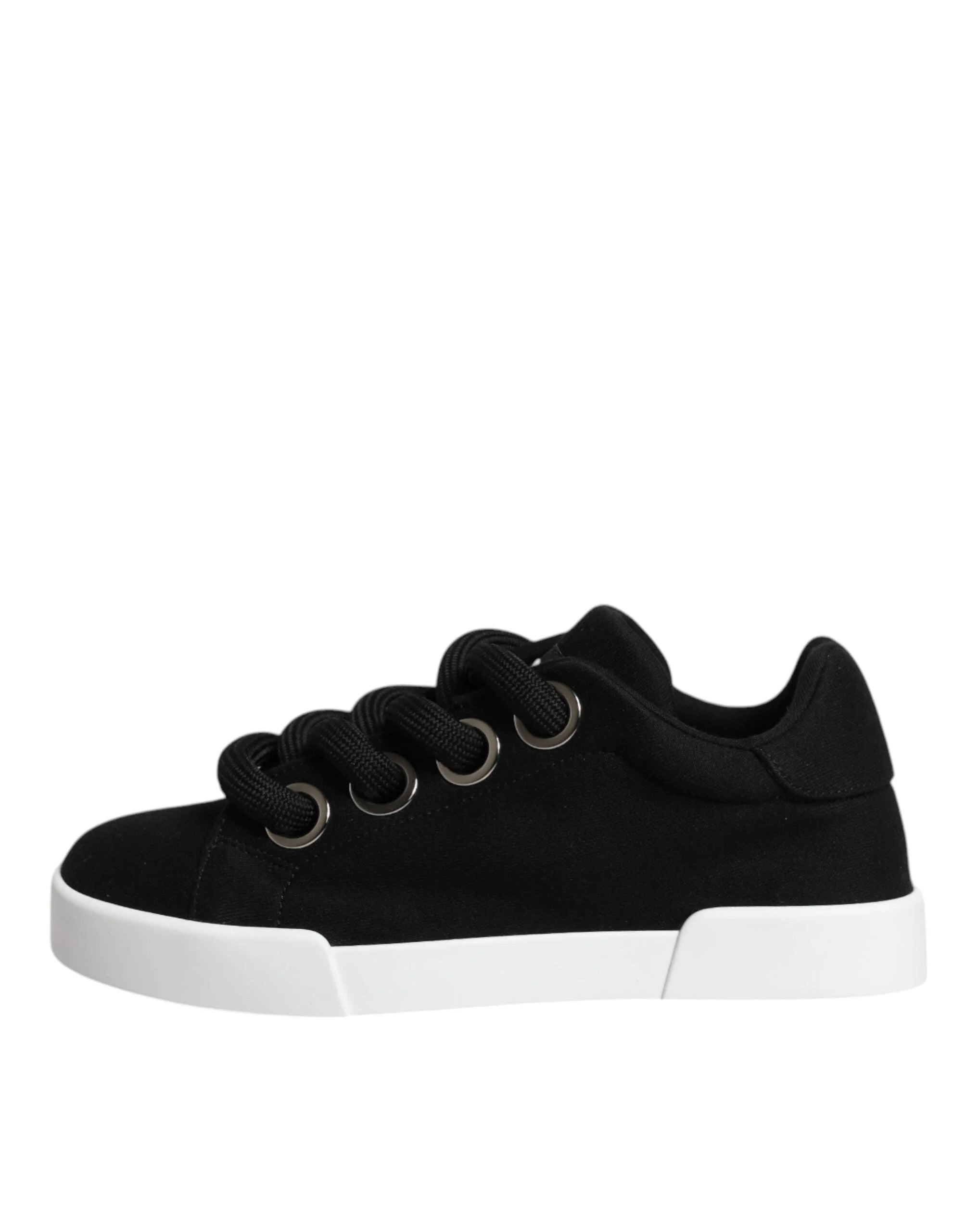 Dolce & Gabbana Black Portofino Low Top Sneakers Shoes - EU37/US7 - Sneakers