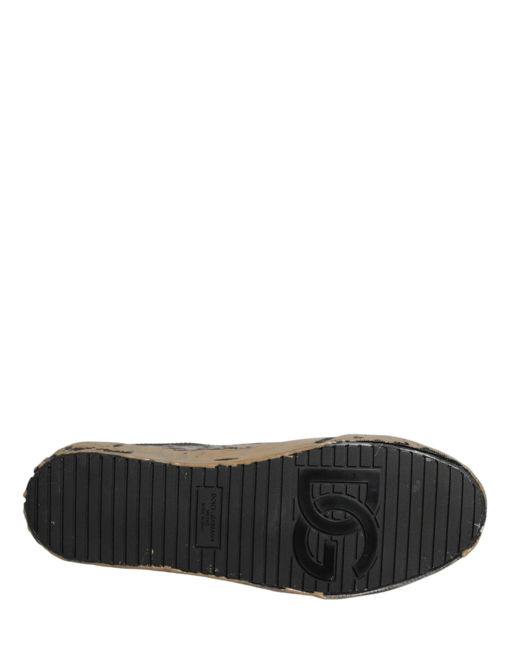 Dolce & Gabbana Black Portofino Mud Effect Low Top Sneakers Shoes - EU44/US11