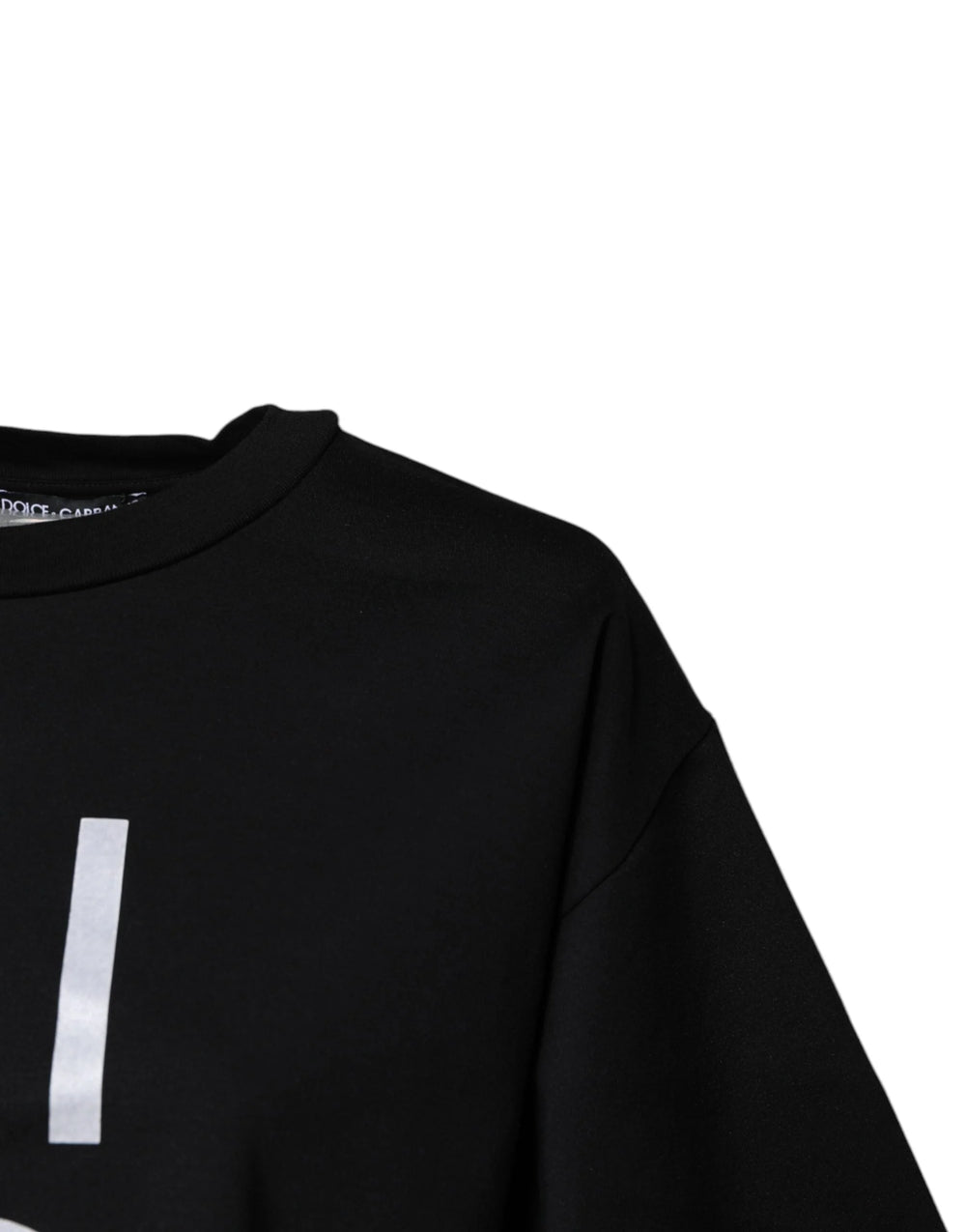 Dolce & Gabbana Black Printed Cotton Crew Neck Tee T-shirt - IT44 | L - T-Shirts
