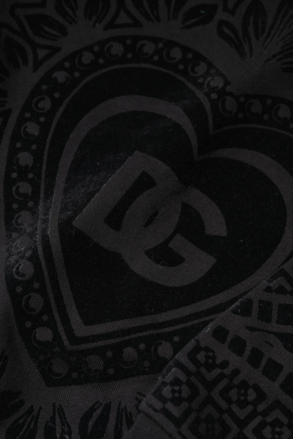 Dolce & Gabbana Black Printed Crew Neck Sweatshirt Sweater - Sweatshirts