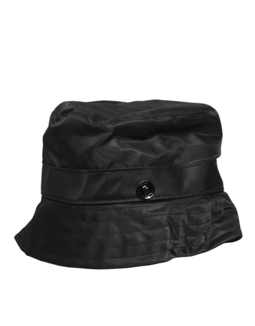 Dolce & Gabbana Black PVC Wide Brim Men Bucket Capello Hat - 57 cm|S - Bucket Hats