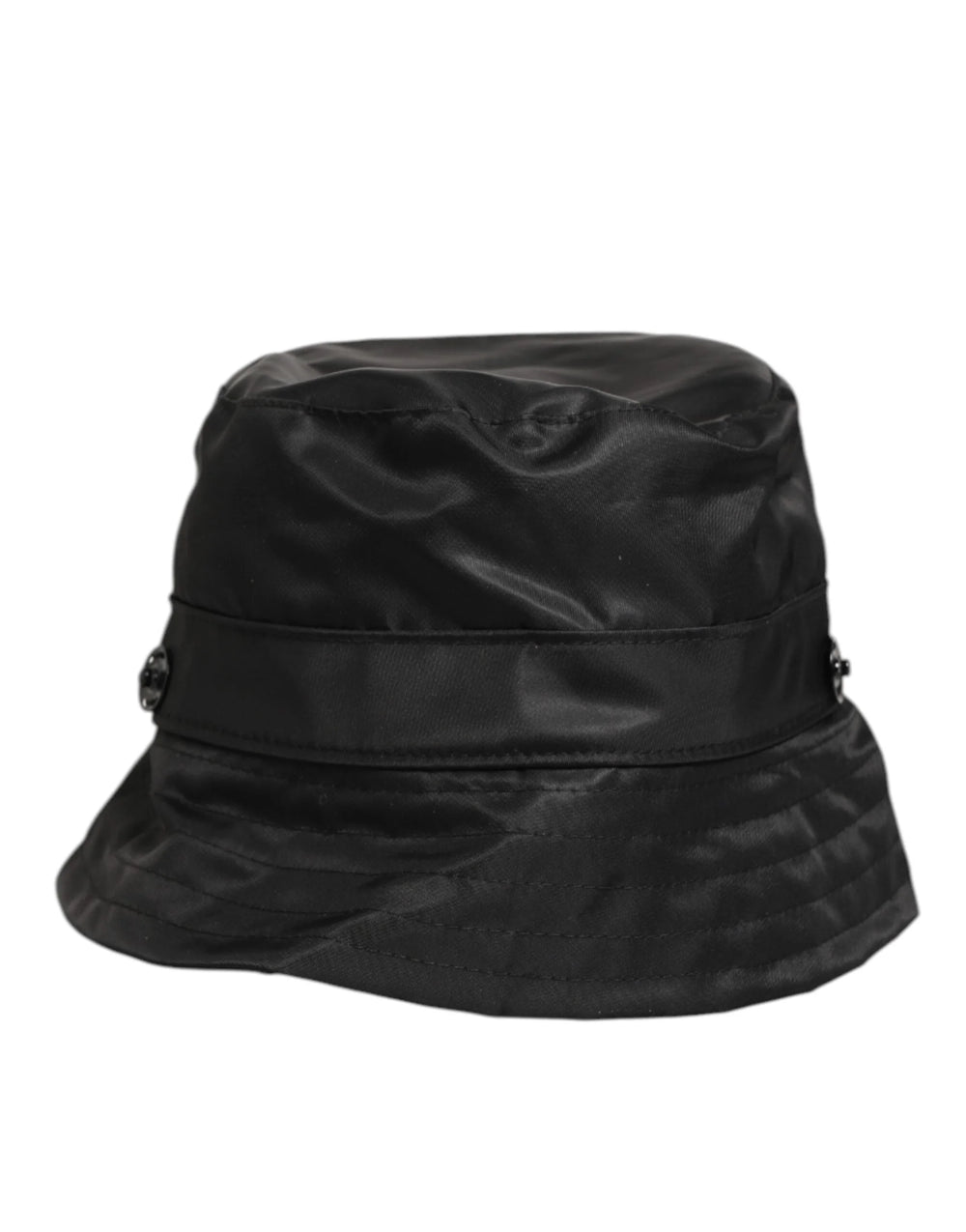 Dolce & Gabbana Black PVC Wide Brim Men Bucket Capello Hat - 57 cm|S - Bucket Hats