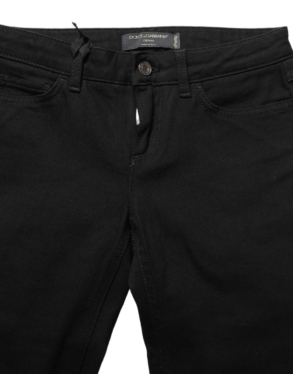 Dolce & Gabbana Black Queen Embroidery PRETTY Denim Jeans - IT36|XXS
