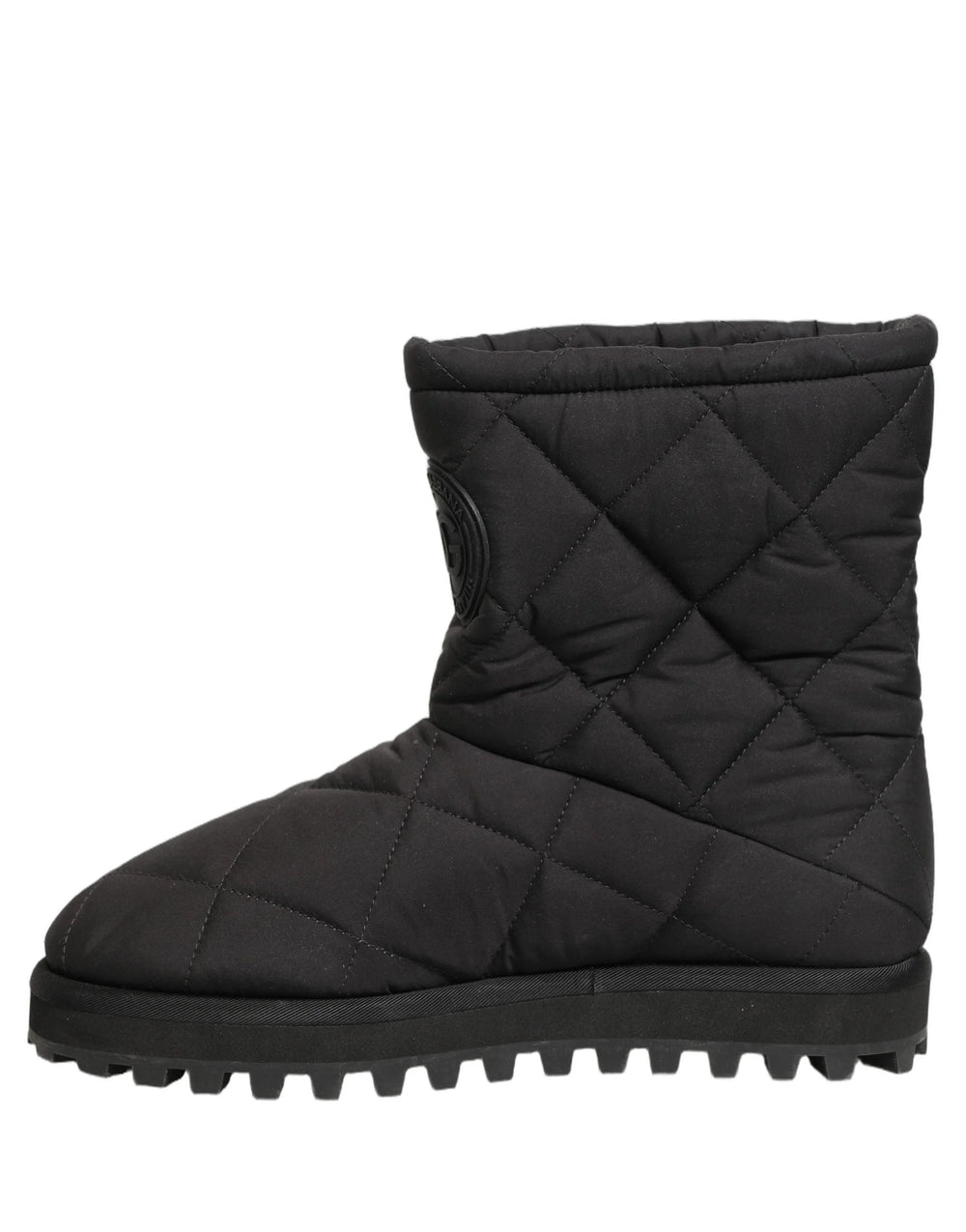 Dolce & Gabbana Black Quilted Effect Mid Calf Boots Shoes - EU44/US11