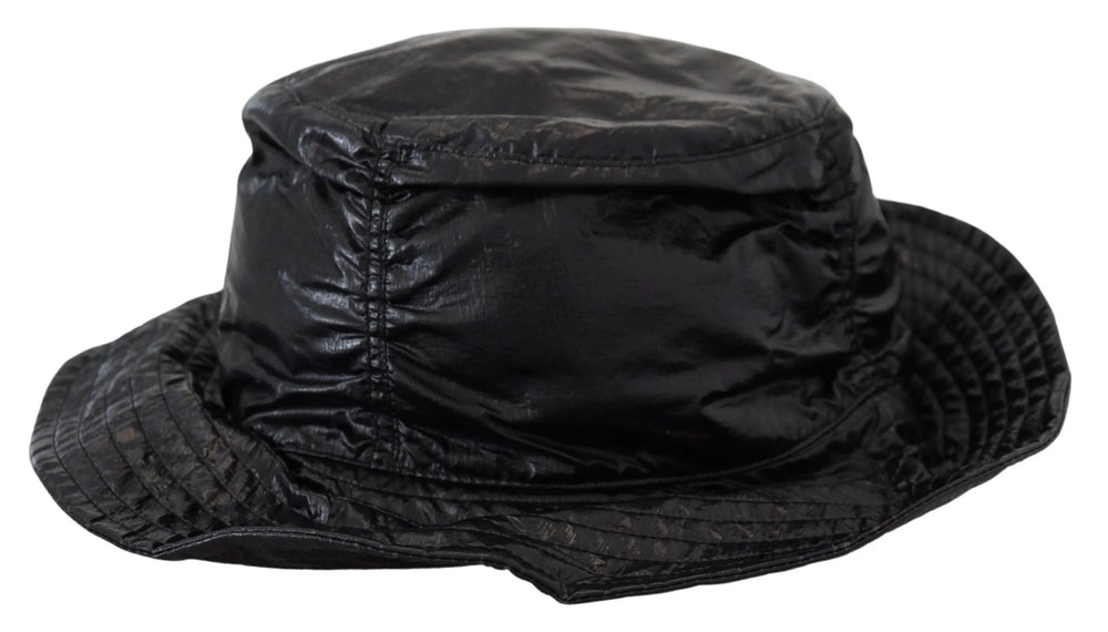 Dolce & Gabbana Black Quilted Faux Leather Women Bucket Cap Hat - 57cm|M - Bucket Hats