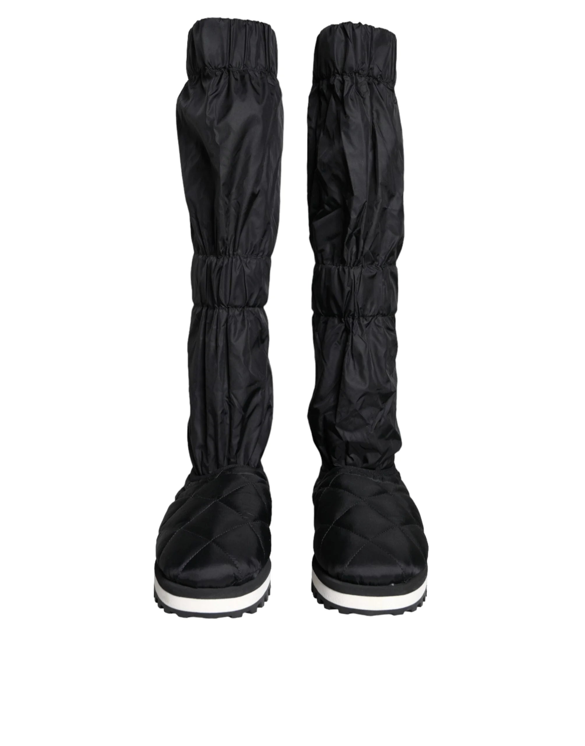 Dolce & Gabbana Black Quilted High Top Boots Sneakers Shoes - EU44/US11 - Sneakers