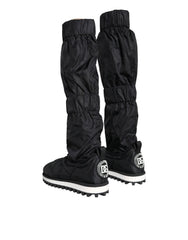 Dolce & Gabbana Black Quilted High Top Boots Sneakers Shoes - EU44/US11