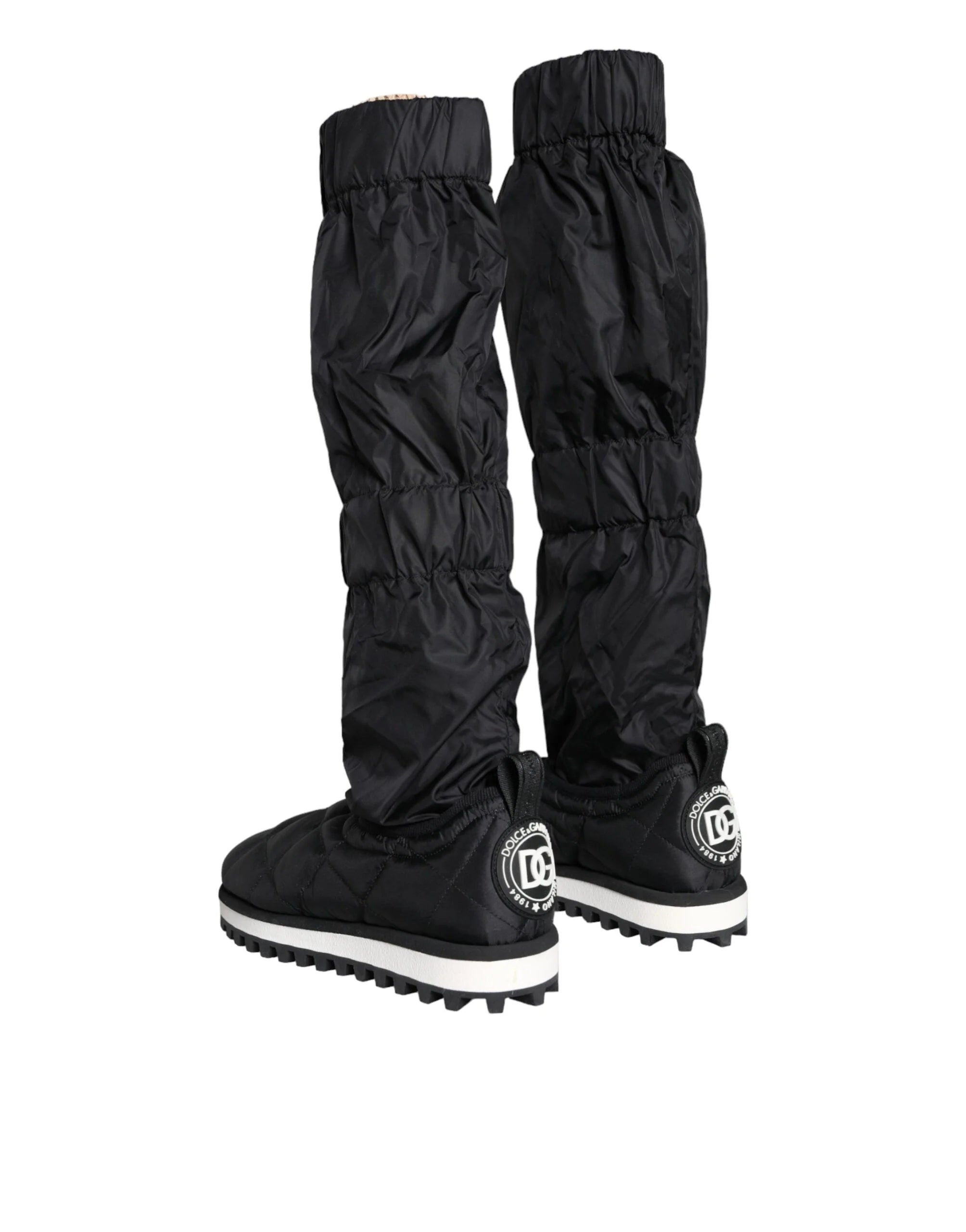 Dolce & Gabbana Black Quilted High Top Boots Sneakers Shoes - EU44/US11 - Sneakers