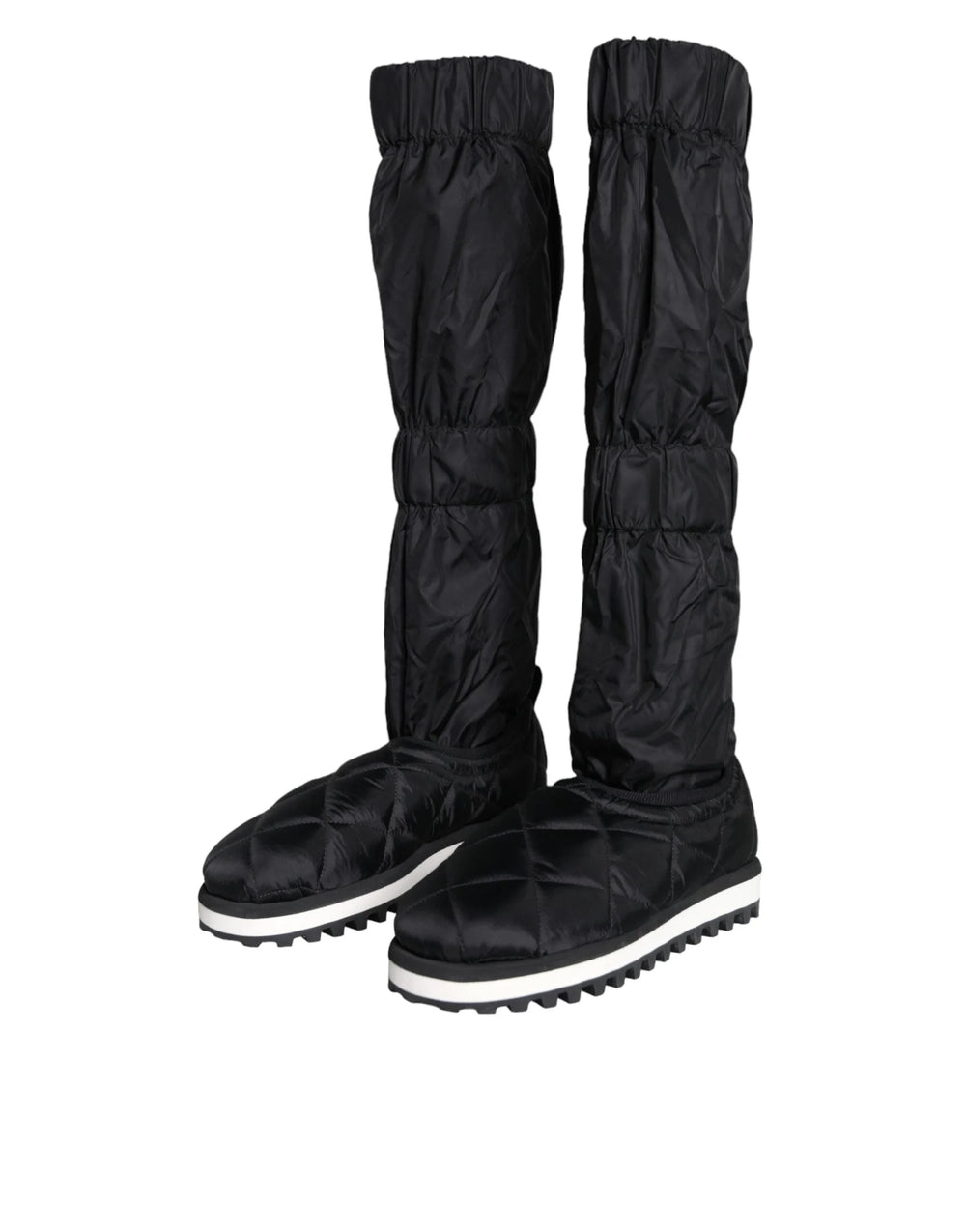 Dolce & Gabbana Black Quilted High Top Boots Sneakers Shoes - EU44/US11 - Sneakers