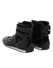 Dolce & Gabbana Black Quilted Leather Lace Up Sneakers Shoes - EU44/US11