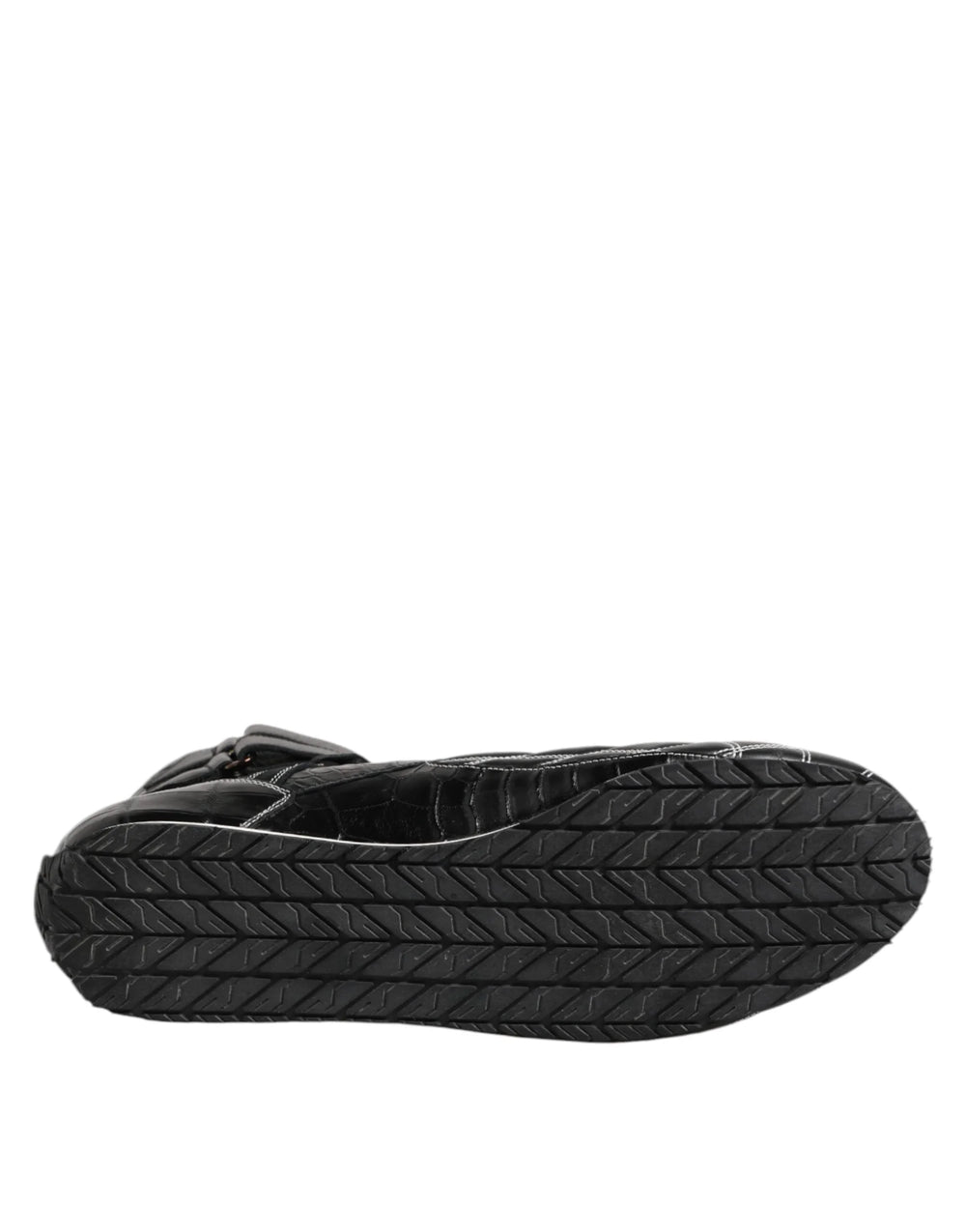 Dolce & Gabbana Black Quilted Leather Lace Up Sneakers Shoes - EU44/US11