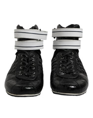 Dolce & Gabbana Black Quilted Leather Lace Up Sneakers Shoes - EU44/US11 - Sneakers