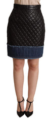 Dolce & Gabbana Black Quilted Leather Mini Skirts - IT38|XS - Skirts