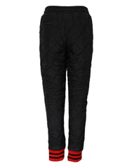 Dolce & Gabbana Black Quilted Mid Waist Jogger Pants - IT40|S - Joggers