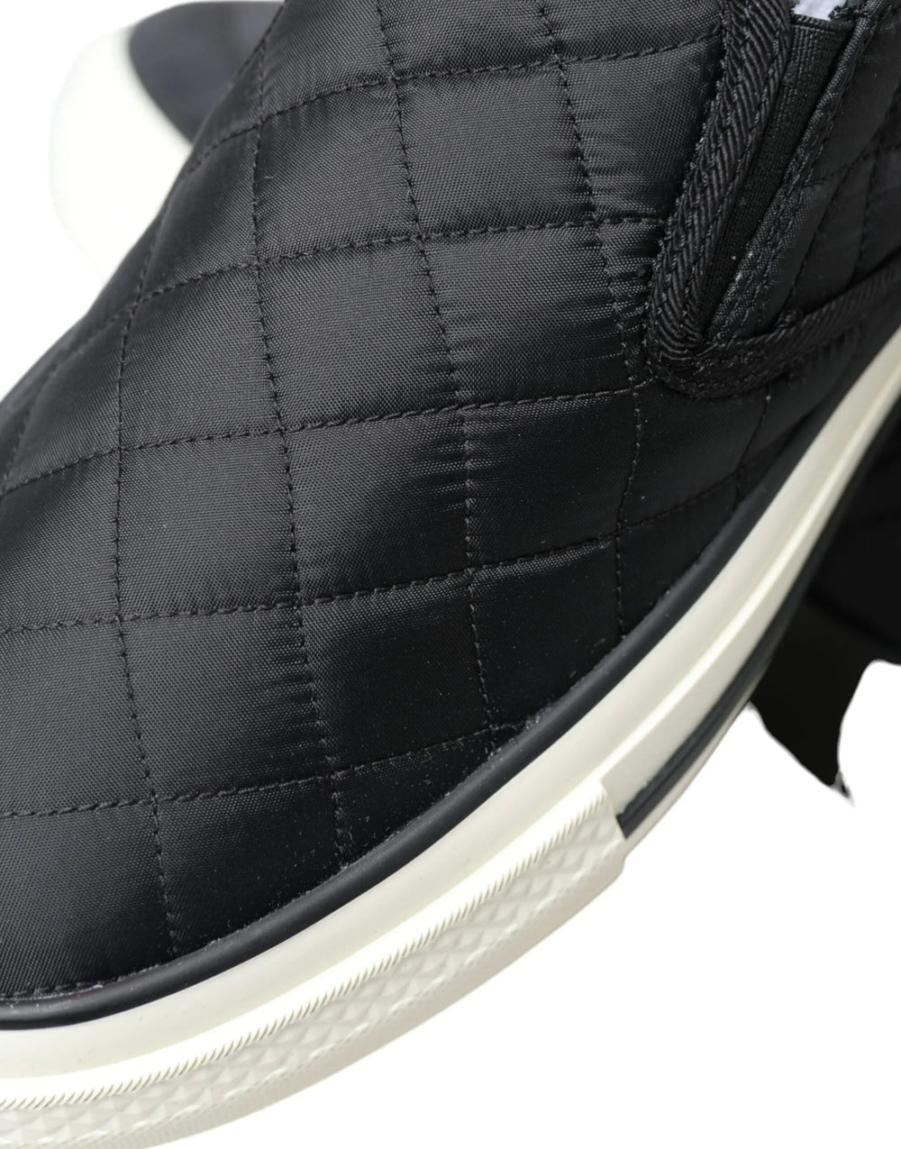 Dolce & Gabbana Black Quilted Slip On Low Top Sneakers Shoes - EU35/US4.5 - Sneakers