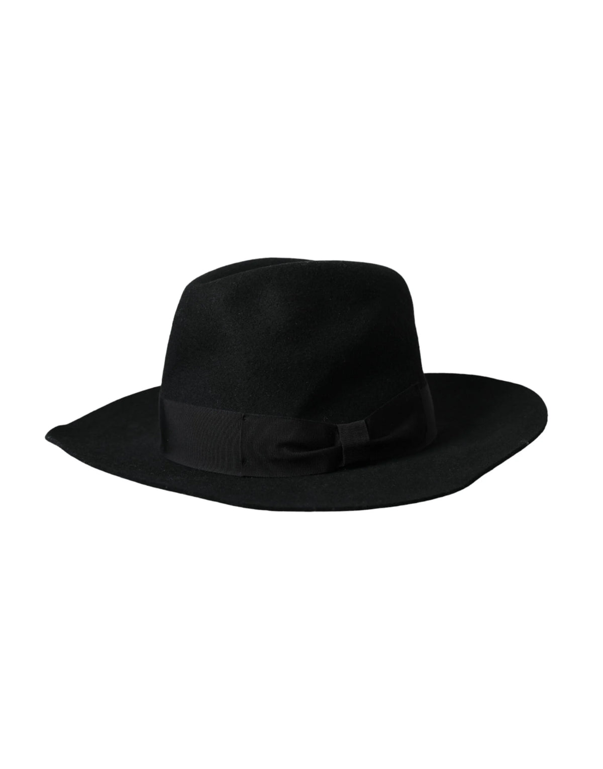 Dolce & Gabbana Black Rabbit Fedora Trilby Women Hat - 57 cm|S - Fedoras