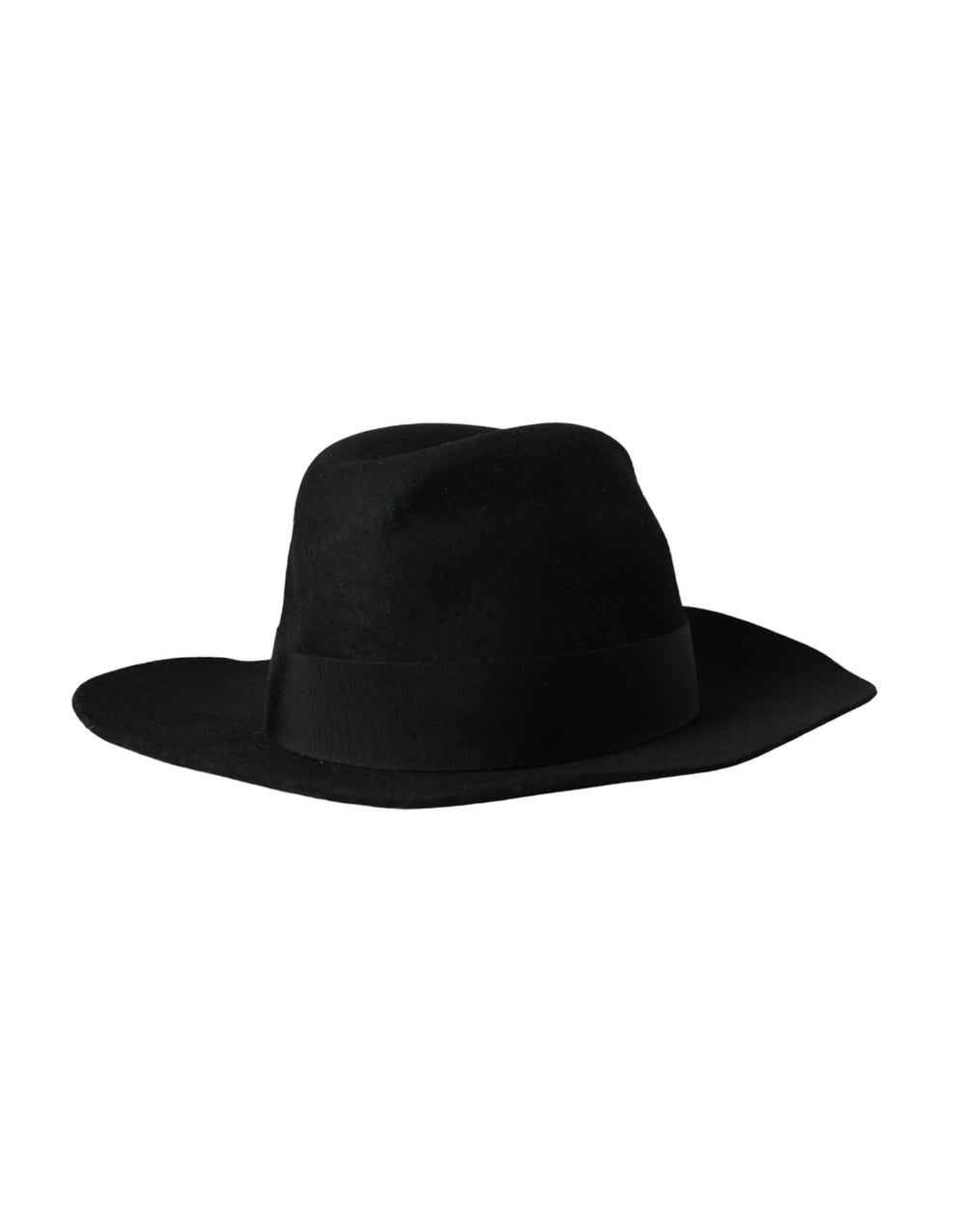 Dolce & Gabbana Black Rabbit Fedora Trilby Women Hat - 57 cm|S - Fedoras