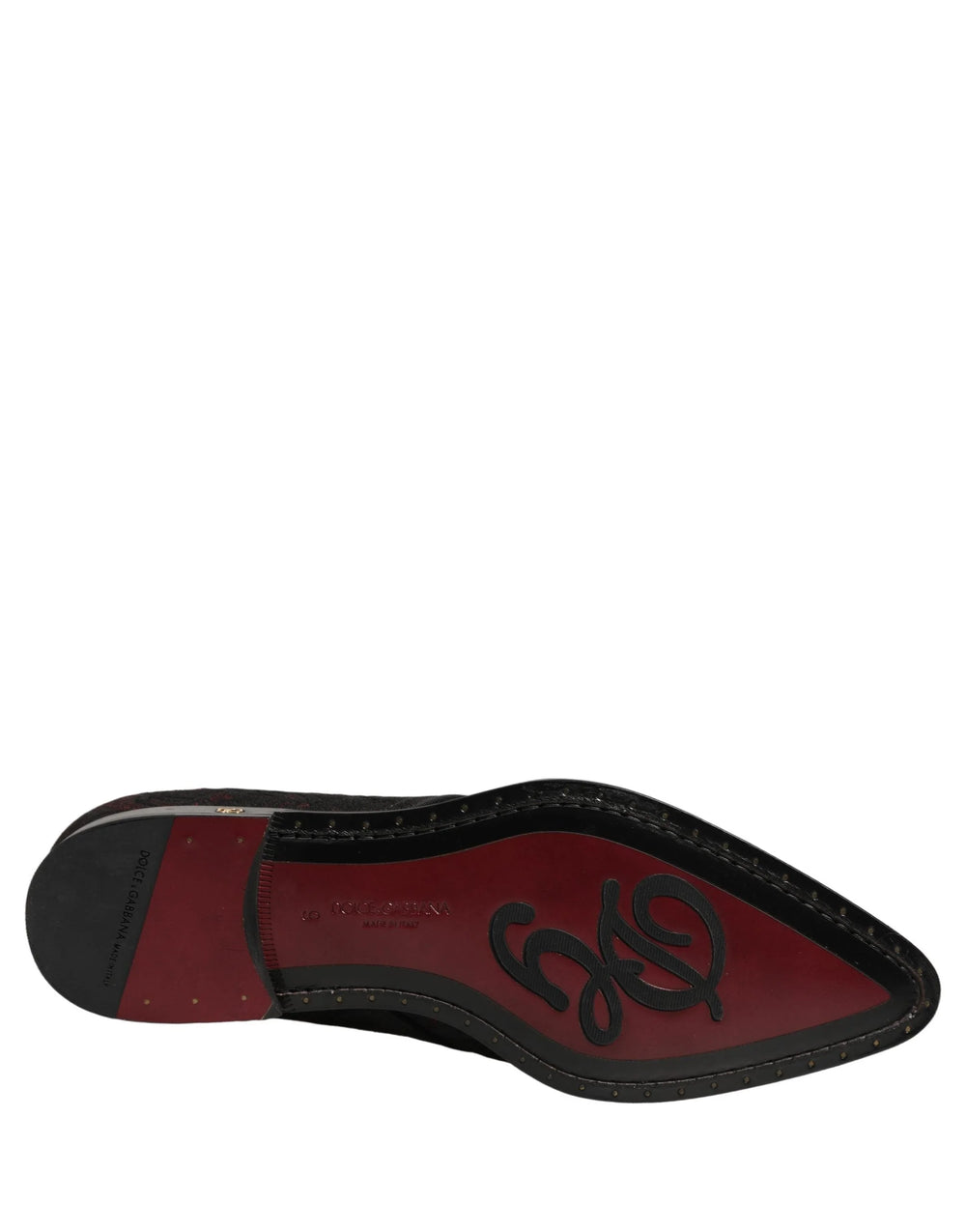 Dolce & Gabbana Black Red Embellished Derby Dress Formal Shoes - EU44/US11