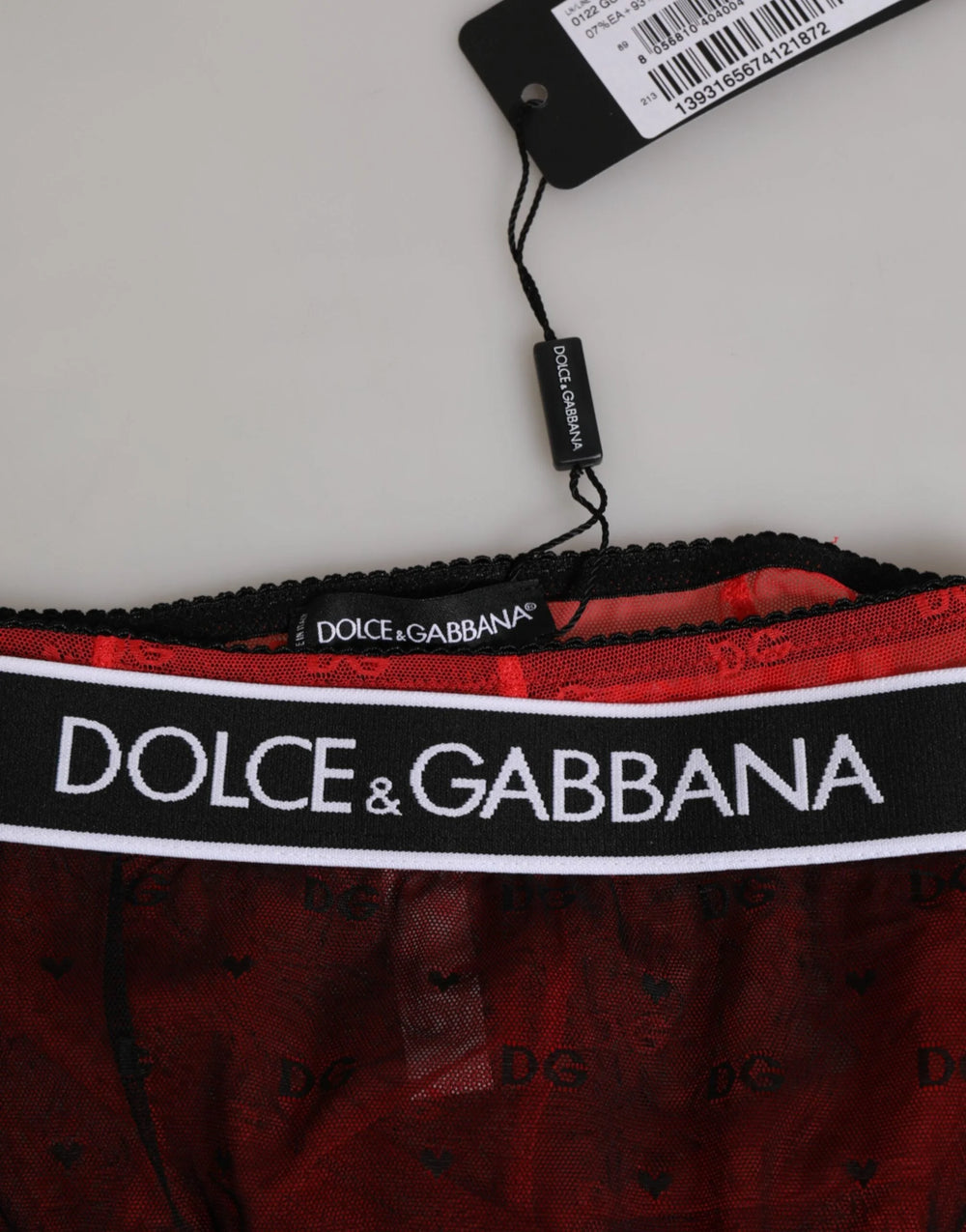 Dolce & Gabbana Black Red Nylon High Waist Girdle Underwear - IT2 | S - Shapewear