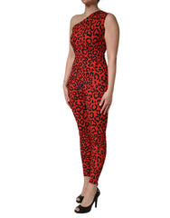 Dolce & Gabbana Μαύρο jumpsuit από νάιλον με στάμπα λουπαρδού - IT42|M