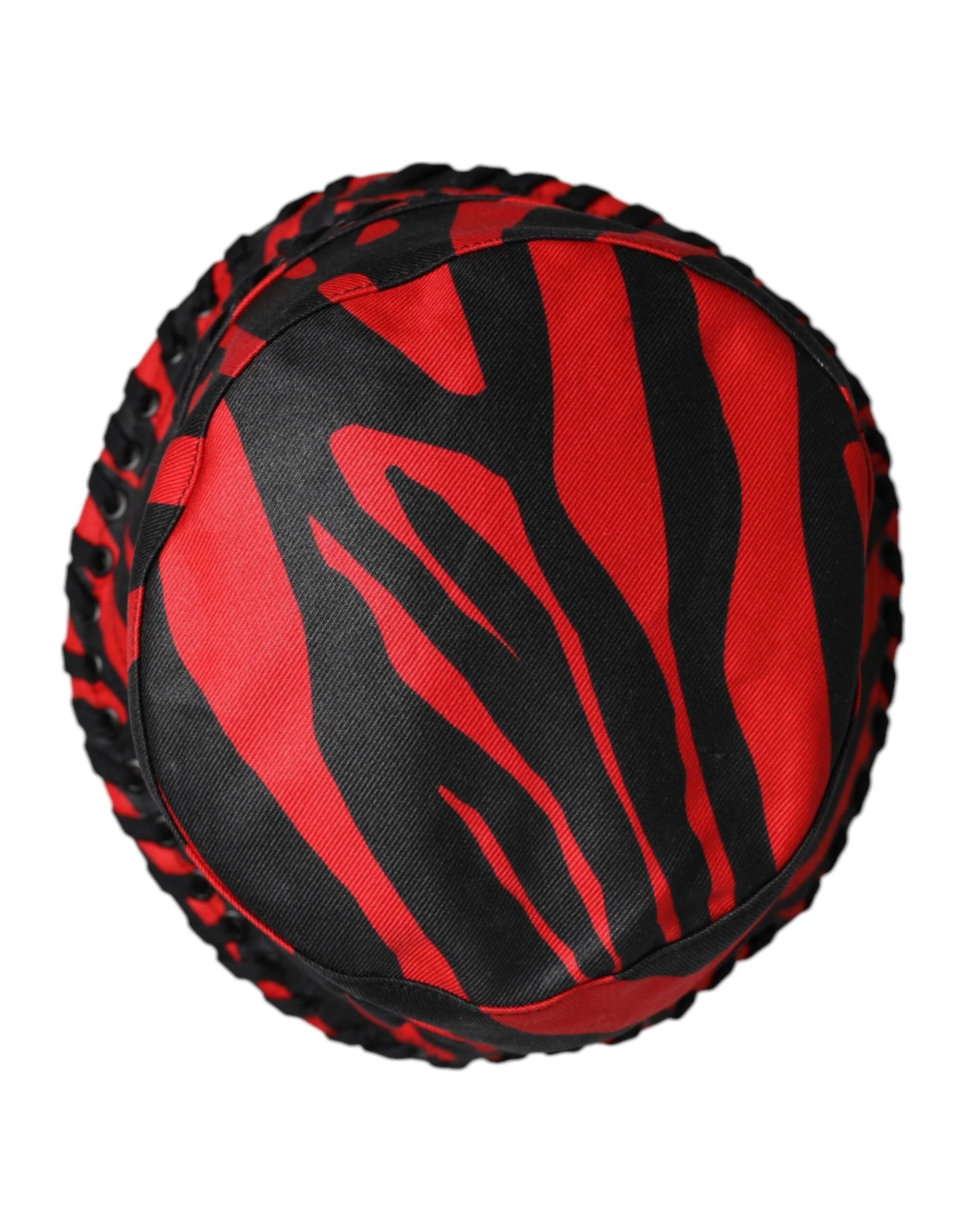 Dolce & Gabbana Black Red Stripe Polyester Wide Brim Bucket Hat - 57 cm|S - Bucket Hats