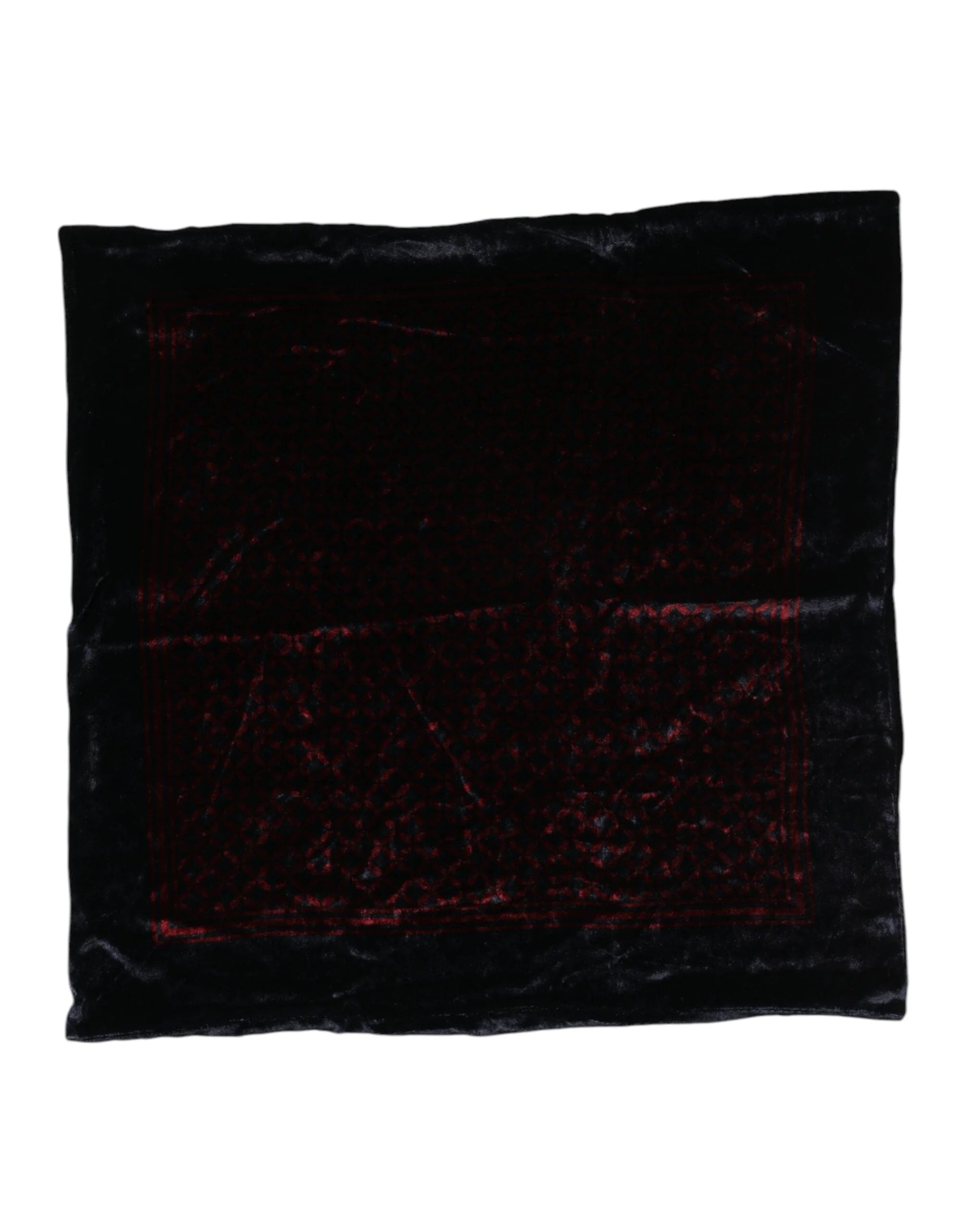 Dolce & Gabbana Black Red Viscose Square Men Foulard Scarf - Scarves & Shawls