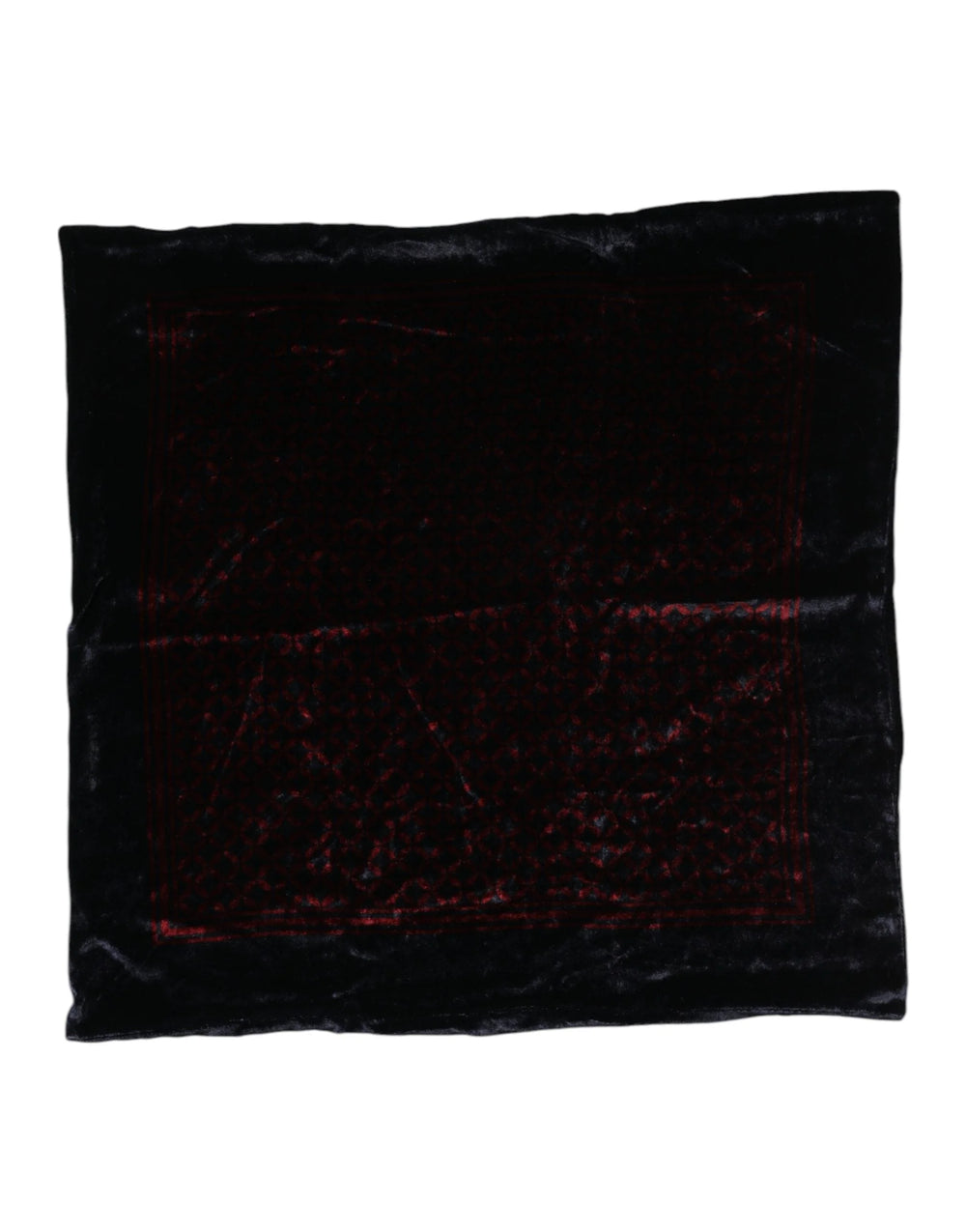 Dolce & Gabbana Black Red Viscose Square Men Foulard Scarf - Scarves & Shawls