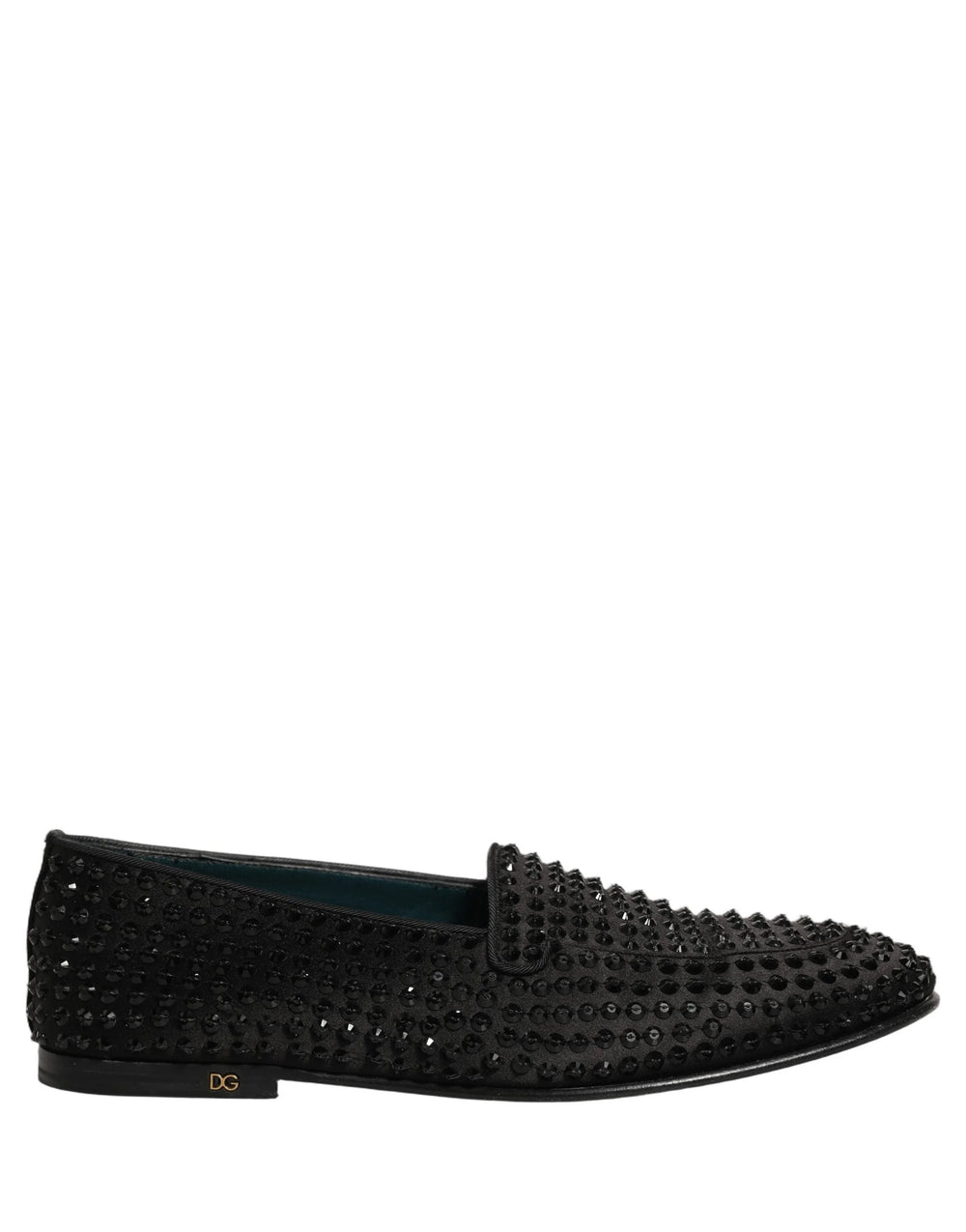 Dolce & Gabbana Black Rhinestone Embellished Loafers Shoes - EU43/US10