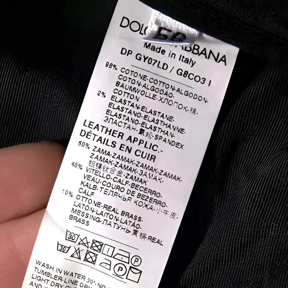 Dolce & Gabbana Black Ripped Logo Cotton Skinny Denim Jeans - IT56 | XXL - Jeans