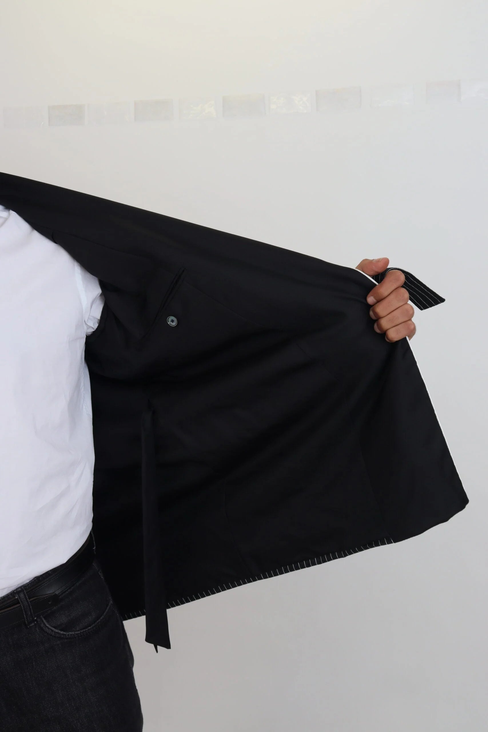 Dolce & Gabbana Black Robe Striped DG Patch Jacket Men Blazer - Sport Jackets