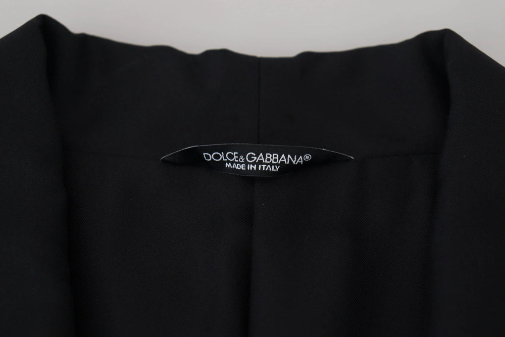 Dolce & Gabbana Black Robe Striped DG Patch Jacket Men Blazer - Sport Jackets