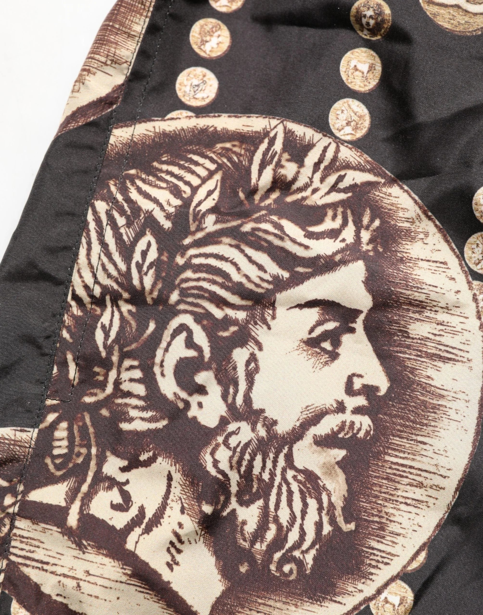 Dolce & Gabbana Calções de Banho Estampados Moeda Romana Pretos