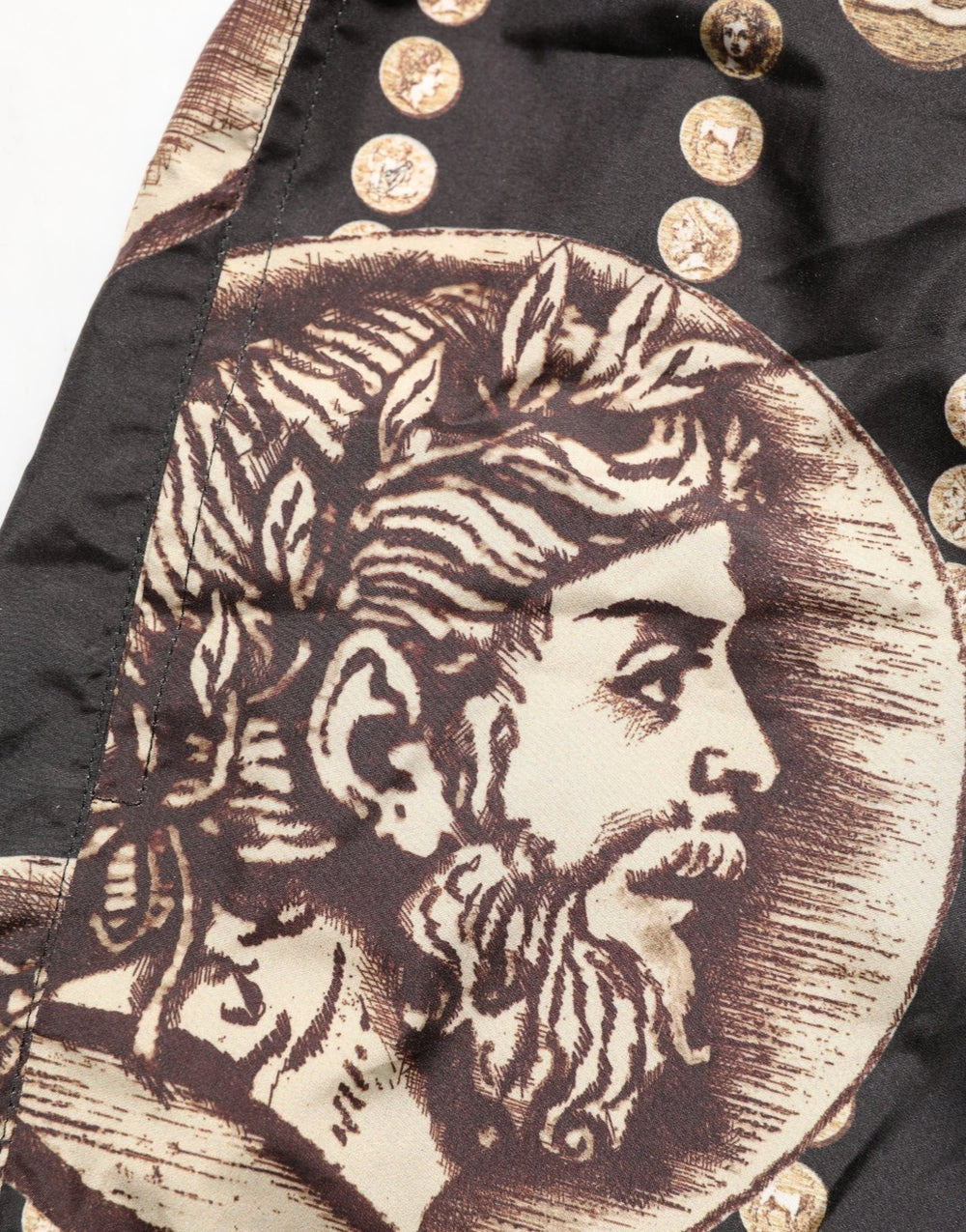 Dolce & Gabbana Calções de Banho Estampados Moeda Romana Pretos