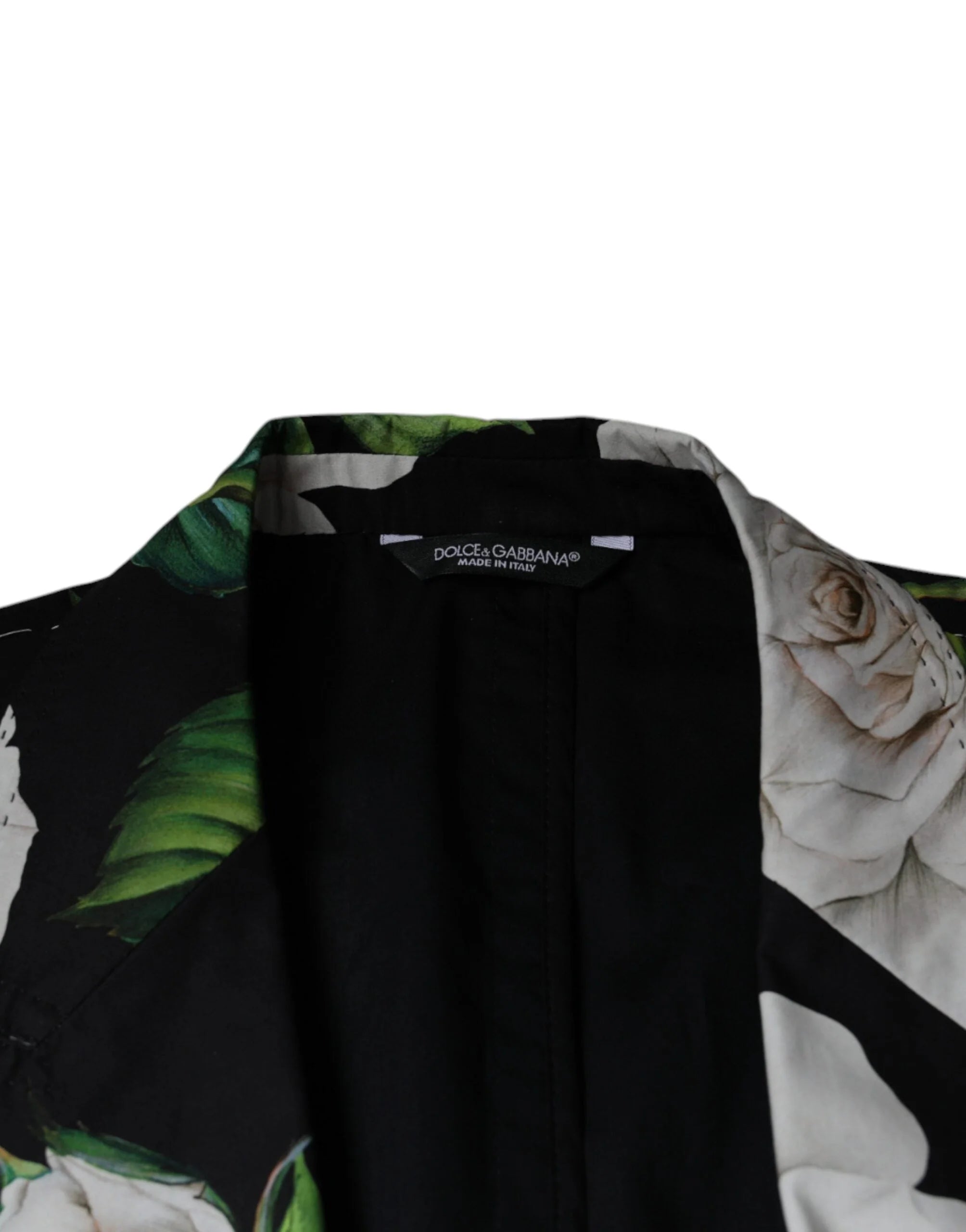 Dolce & Gabbana Black Rose Cotton Men Formal 2 Piece Suit - Pant Suits