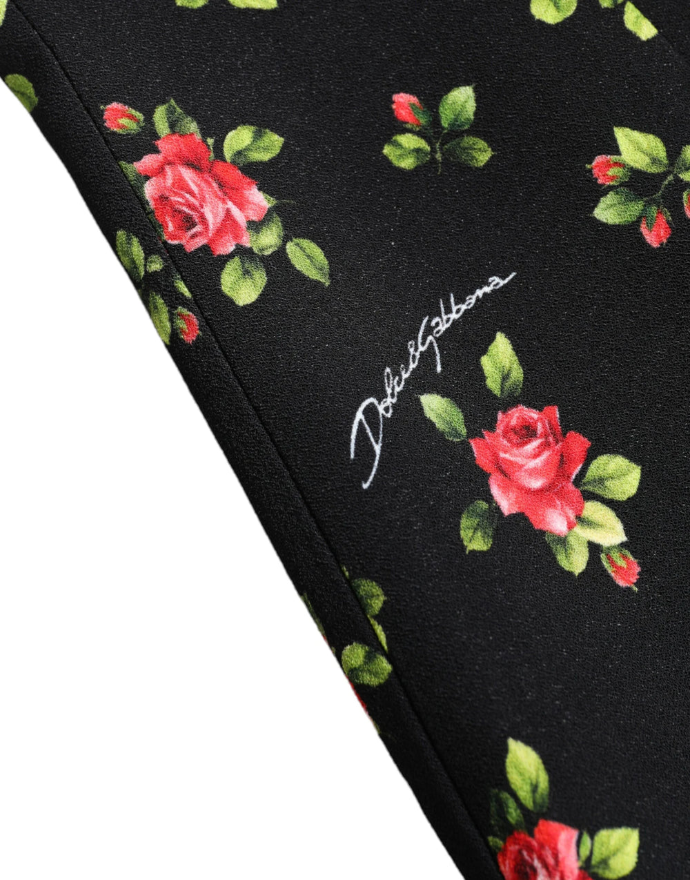 Dolce & Gabbana Black Rose Print Turtle Neck Blouse Top - IT40|S - Blouses