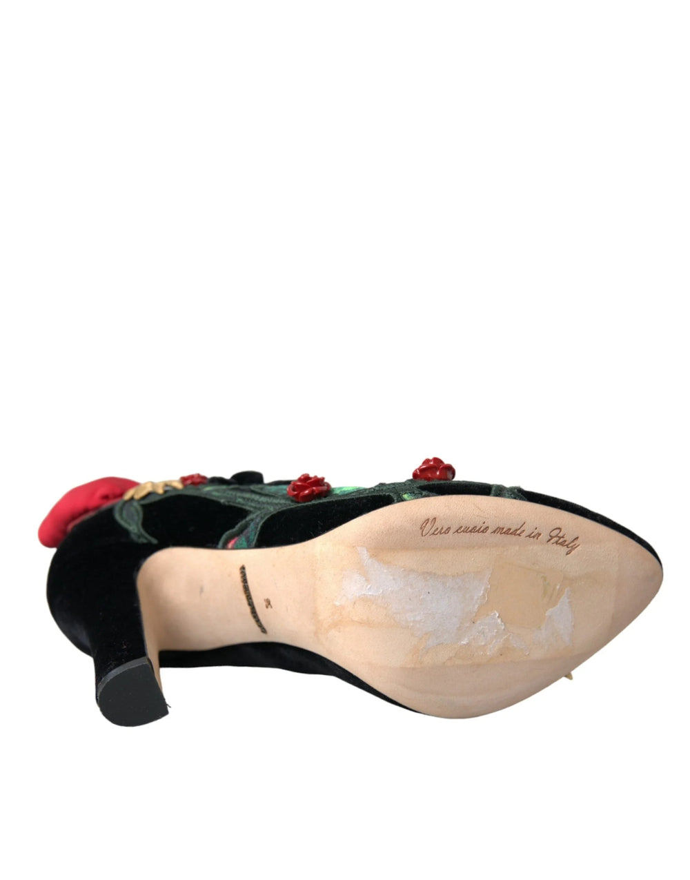 Dolce & Gabbana Black Roses Crystal Brooch Mary Jane Shoes - EU36/US5.5 - Heels