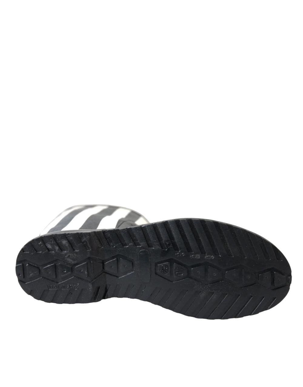 Dolce & Gabbana Black Rubber Knee High Flat Boots Shoes - Boots