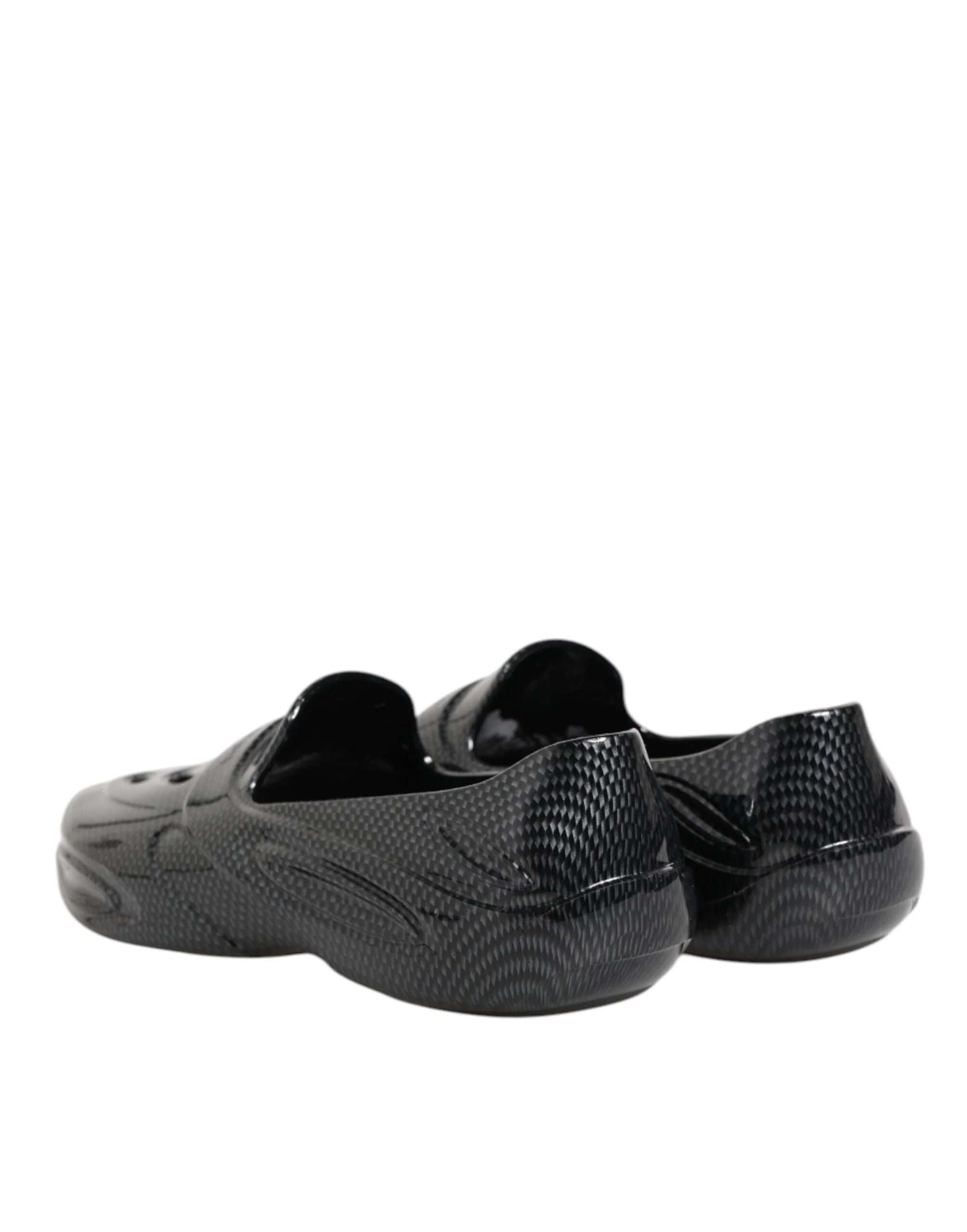 Dolce & Gabbana Black Rubber Slides Low Top Sneakers Shoes - EU44/US11 - Sneakers