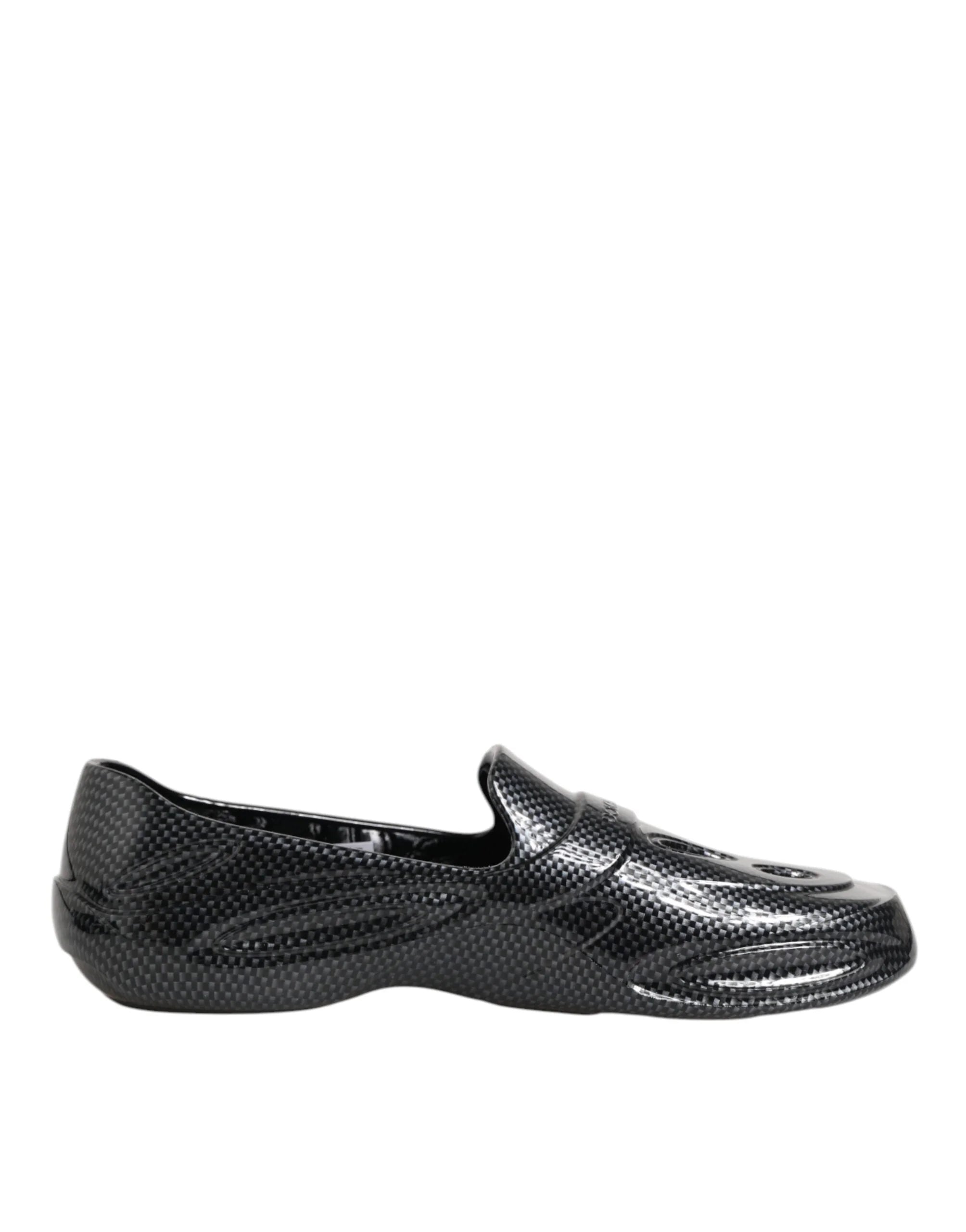 Dolce & Gabbana Black Rubber Slides Low Top Sneakers Shoes - EU44/US11