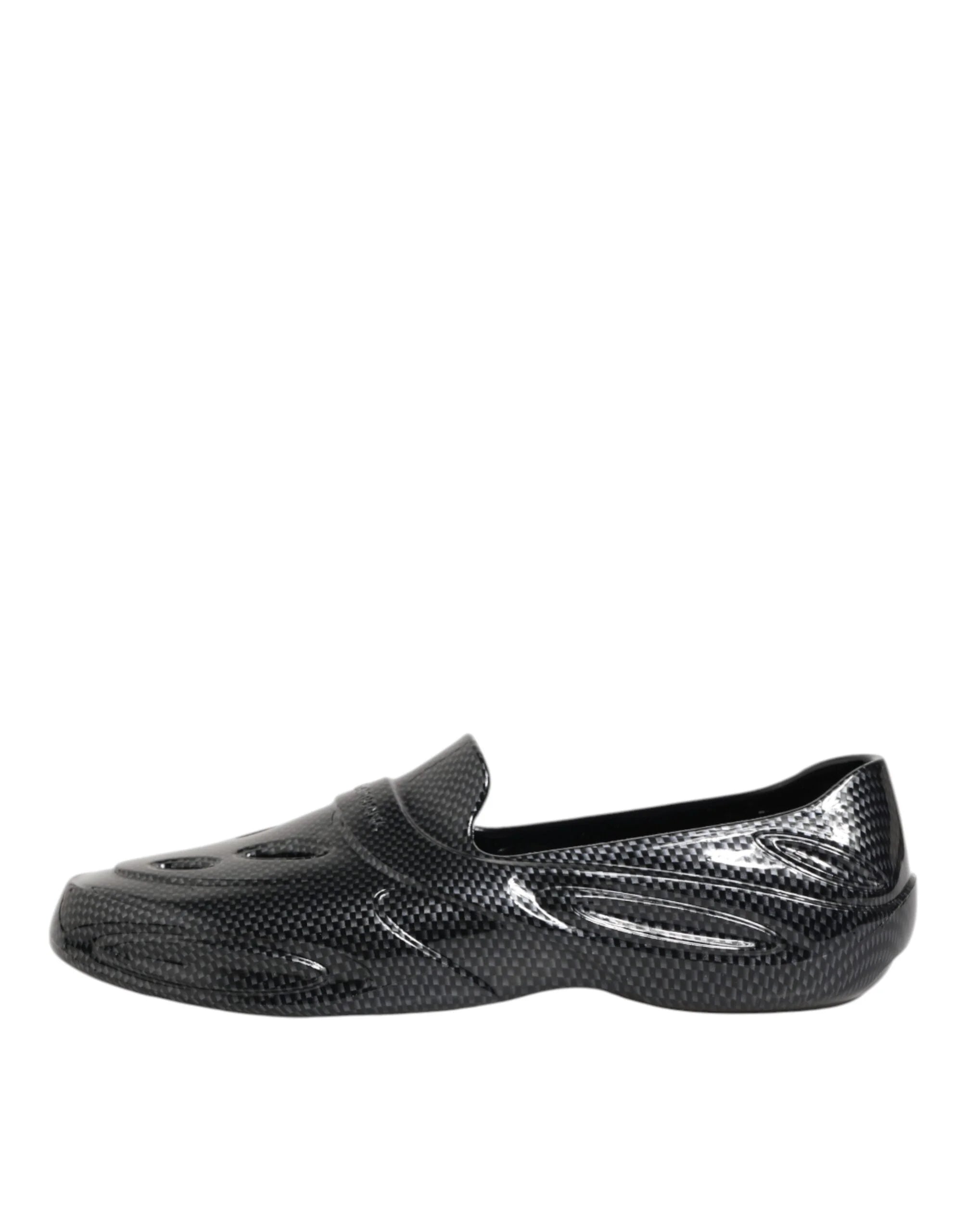 Dolce & Gabbana Black Rubber Slides Low Top Sneakers Shoes - EU44/US11