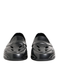 Dolce & Gabbana Black Rubber Slides Low Top Sneakers Shoes - EU44/US11 - Sneakers