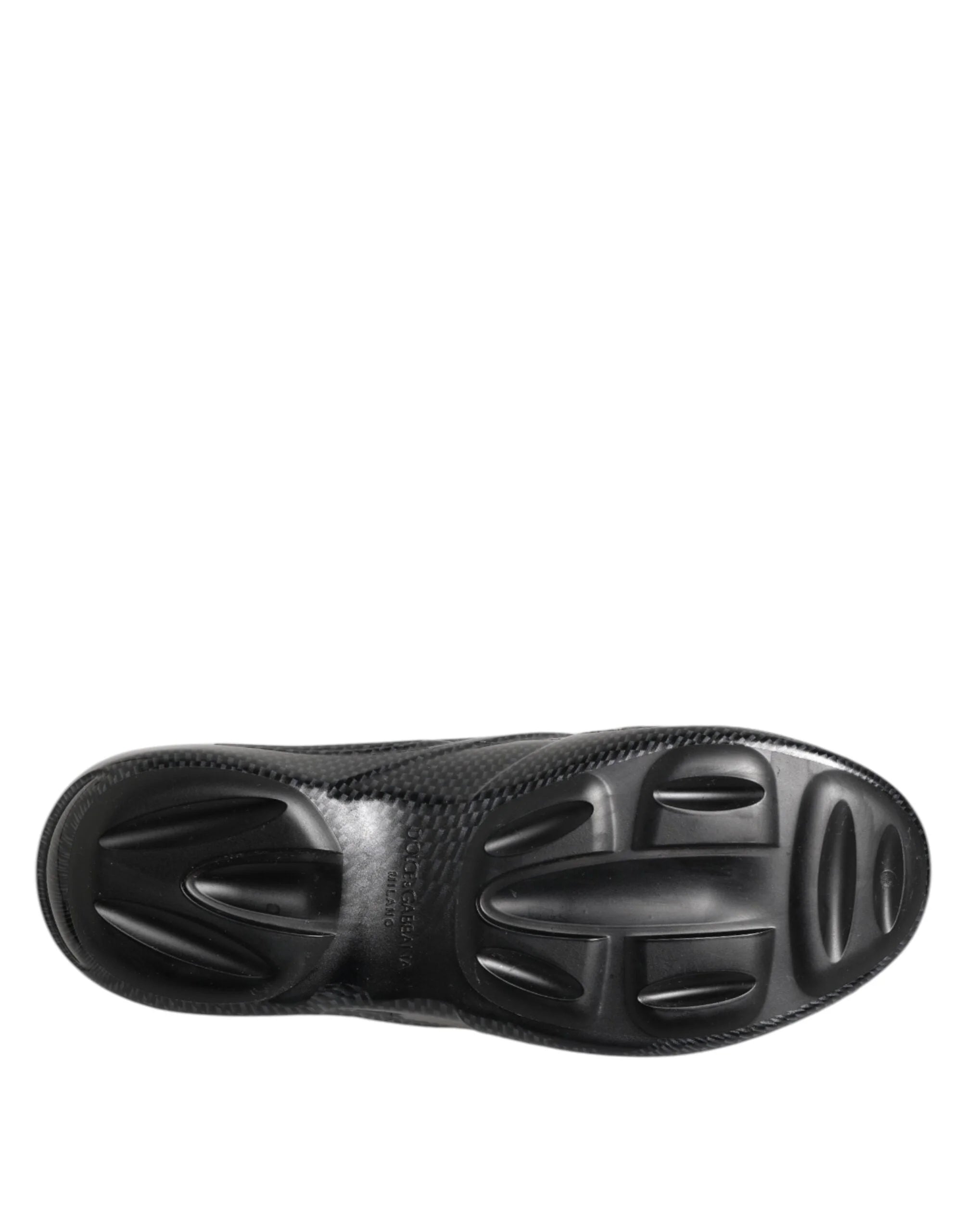 Dolce & Gabbana Black Rubber Slides Low Top Sneakers Shoes - EU44/US11 - Sneakers