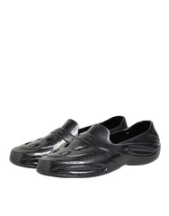 Dolce & Gabbana Black Rubber Slides Low Top Sneakers Shoes - EU44/US11