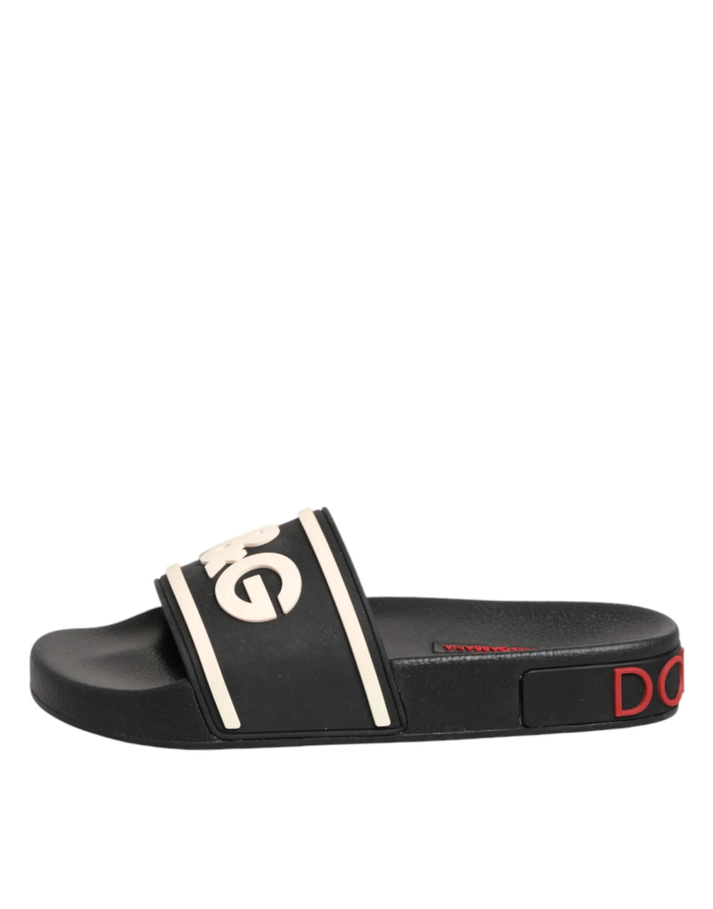Dolce & Gabbana Black Rubber Slides Sandals Beachwear Shoes - EU35/US4.5 - Sandals